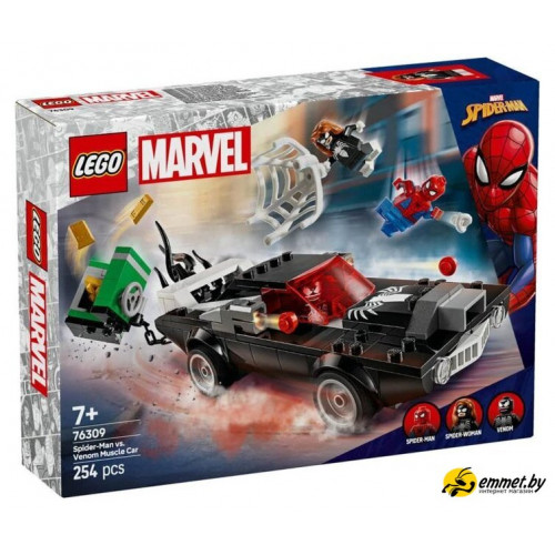 Конструктор LEGO Super Heroes Человек-паук против Венома на маслкаре 76309