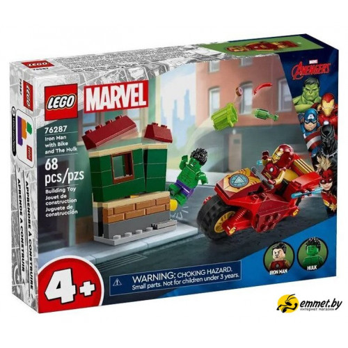 Конструктор LEGO Super Heroes Железный человек на мотоцикле и Халк 76287