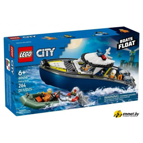 Конструктор LEGO City Полицейская погоня на лодке 60456