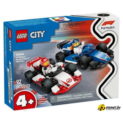 Конструктор LEGO City Formula 1 Гоночные автомобили Williams и Haas 60464