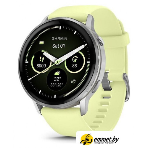 Умные часы Garmin Venu 4 45 мм (серебристый/желтый)