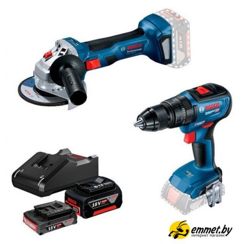 Наборы электроинструментов Bosch 0615990M8S (болгарка, шуруповерт, 2 АКБ)