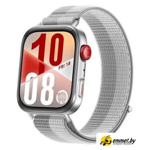 Умные часы Huawei Watch FIT 4 (серебристый, с серым нейлоновым ремешком, международная версия)