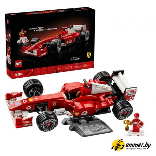 Конструктор LEGO Icons 11375 Ferrari F2004 & Michael Schumacher
