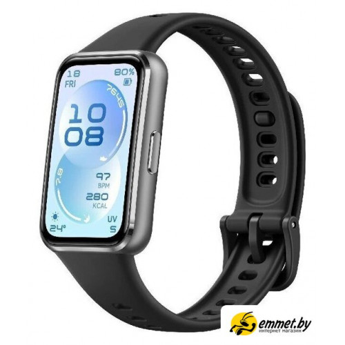 Фитнес-браслет Huawei Band 11 (черный алюминиевый корпус, с черным силиконовым ремешком, международная версия)
