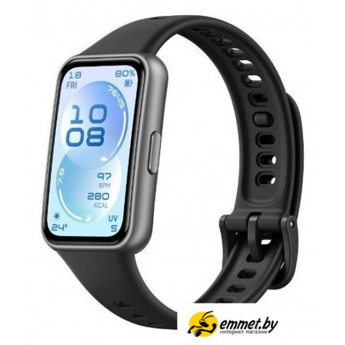 Фитнес-браслет Huawei Band 11 (черный полимерный корпус, с черным силиконовым ремешком, международная версия)