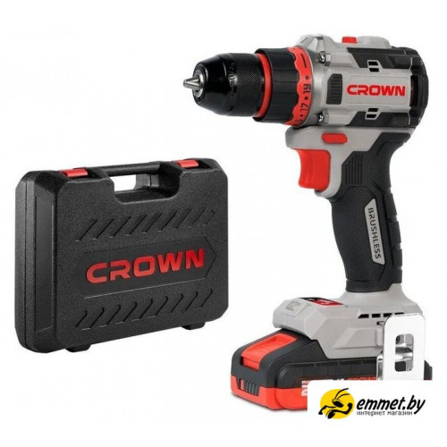 Дрель-шуруповерт Crown CT21128HMX-2 BMC (с 2-мя АКБ, кейс)