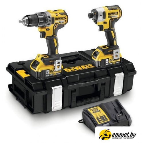 Наборы электроинструментов DeWalt DCK266P2 (шуруповерт, винтоверт, 2 АКБ, кейс)