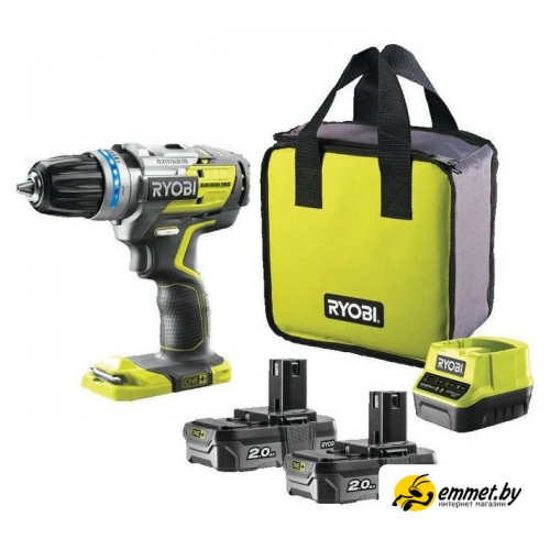 Ударная дрель-шуруповерт Ryobi R18PDBL-220S 5133003436 (с 2-мя АКБ, сумка)