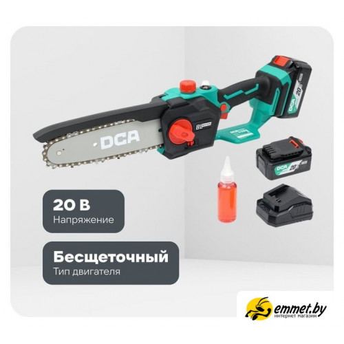 Аккумуляторная пила DCA ADML20081 Type EM (с 2-мя АКБ)