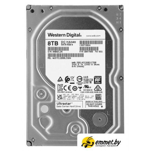 Жесткий диск WD Ultrastar DC HA340 8TB WUS721208BLE6L4