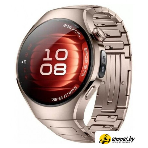 Умные часы Huawei Watch 5 42 мм (золотистый, с золотистым титановым ремешком, международная версия)