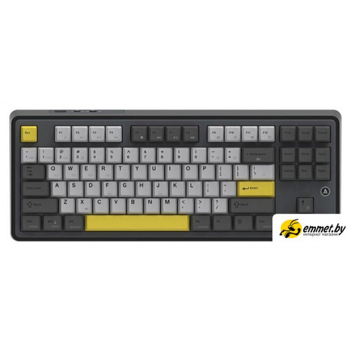 Клавиатура Ajazz AK870 Without Screen (черный/серый/желтый, Ajazz Gift)