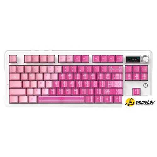 Клавиатура Ajazz MK87 (белый/светло-розовый, Ajazz Pitaya)