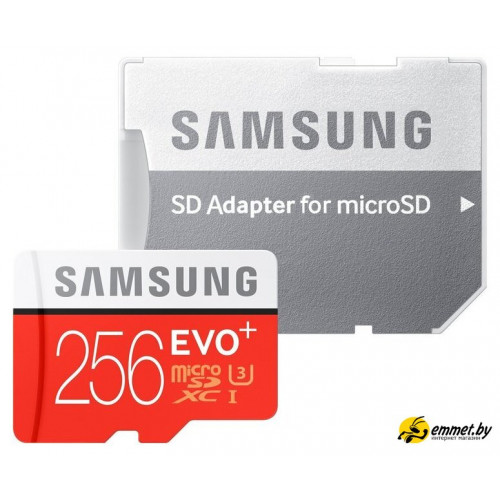 Карта памяти Samsung EVO+ microSDXC 256GB + адаптер [MB-MC256]