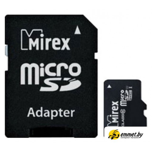 Карта памяти Mirex microSDXC UHS-I (Class 10) 128GB + адаптер [13613-AD10S128]