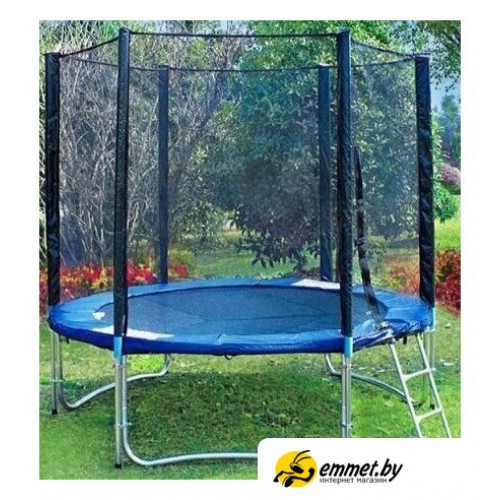 Батут Atlas Sport 252 см - 8ft Pro (с лестницей, внешняя сетка, синий)
