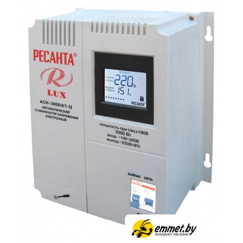 Стабилизатор напряжения Ресанта Lux АСН-3000Н/1-Ц