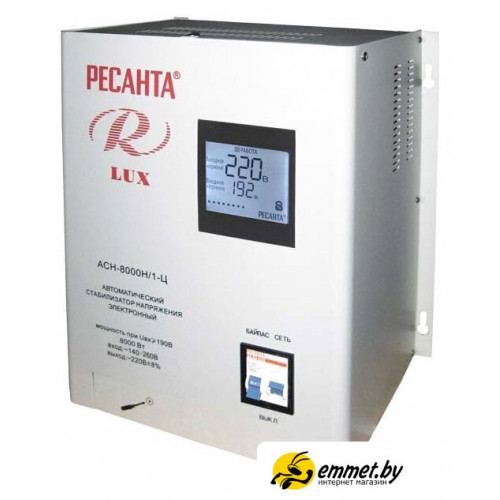 Стабилизатор напряжения Ресанта Lux АСН-8000Н/1-Ц