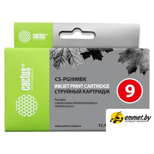 Картридж CACTUS CS-PGI9MBK (аналог Canon PGI-9 Matte Black)