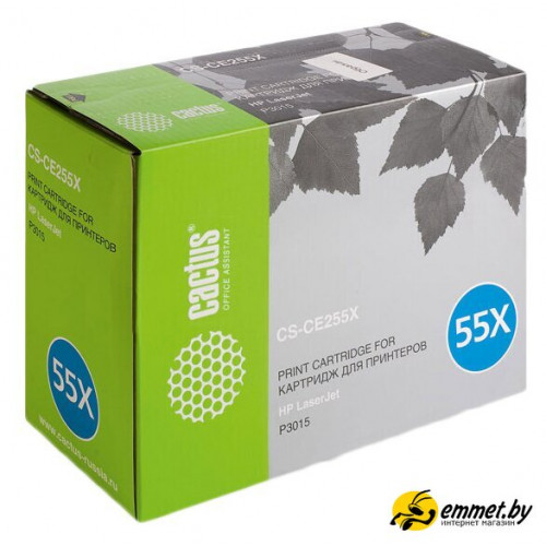 Картридж CACTUS CS-CE255XS (аналог HP 55X (CE255X))