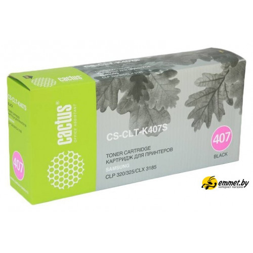 Картридж CACTUS CS-CLT-K407S (аналог Samsung CLT-K407S Black)