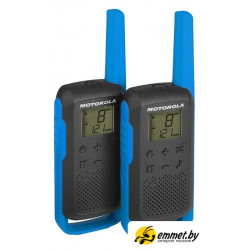 Портативная радиостанция Motorola T62 Walkie-talkie (черный/синий) Портативная радиостанция Motorola T62 Walkie-talkie (черный/синий)