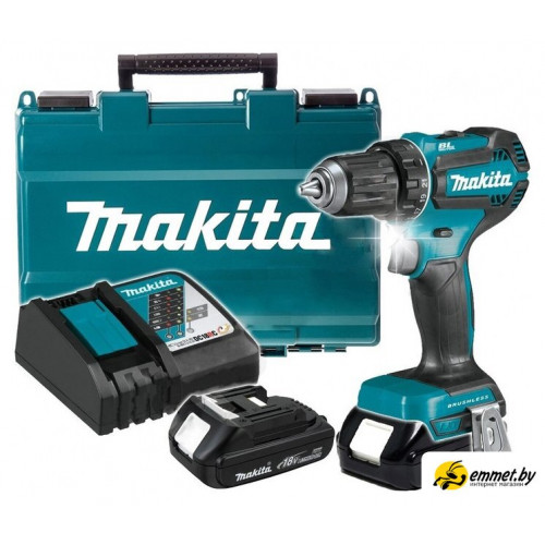 Дрель-шуруповерт Makita DDF485SYE (с 2-мя АКБ, кейс)