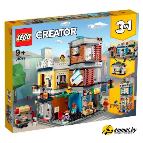 Конструктор LEGO Creator 31097 Зоомагазин и кафе в центре города