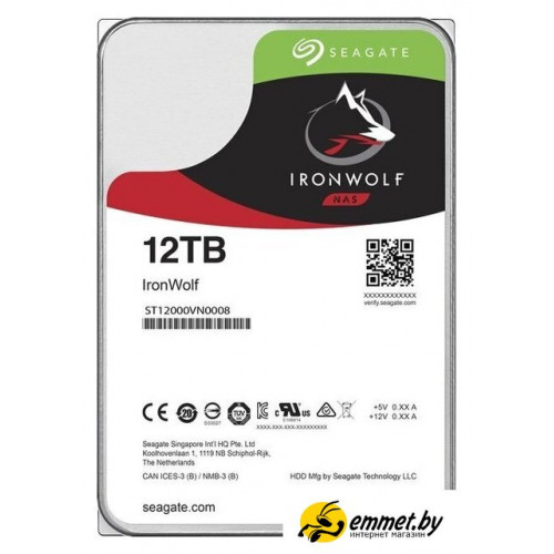 Жесткий диск Seagate IronWolf 12TB ST12000VN0008