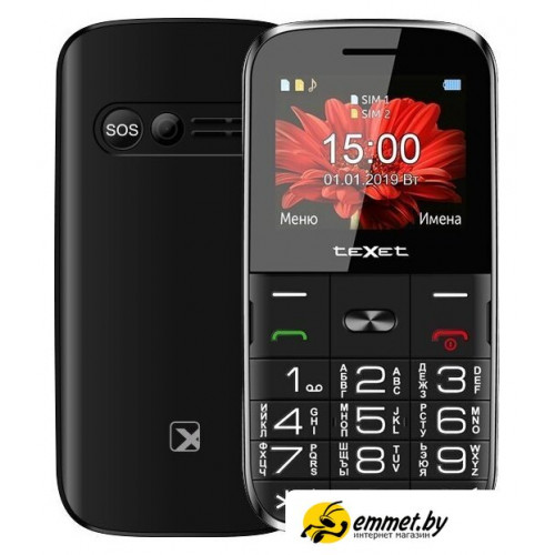 Кнопочный телефон TeXet TM-B227 (черный)