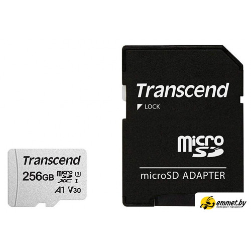 Карта памяти Transcend microSDXC 300S 256GB (с адаптером)