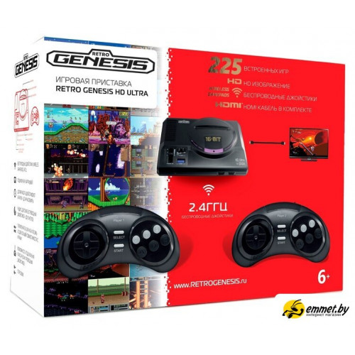 Игровая приставка Retro Genesis HD Ultra (2 геймпада, 225 игр)