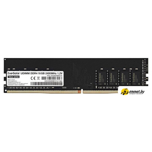 Оперативная память ExeGate Value 16GB DDR4 PC4-19200 EX283086RUS