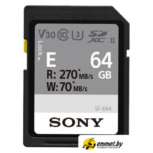 Карта памяти Sony SDXC SF-E64 64GB