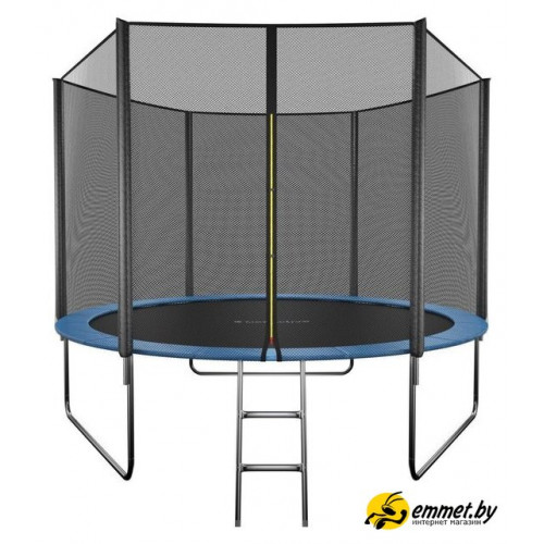 Батут GetActive Jump 8ft - 252 см с лестницей, внешней сеткой (синий)