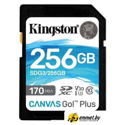 Карта памяти Kingston Canvas Go! Plus SDXC 256GB SDG3/256GB
