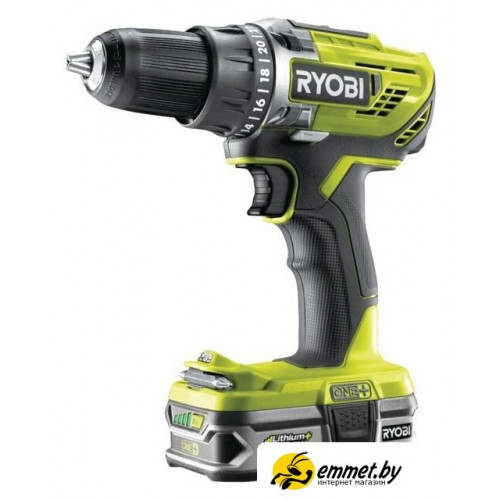 Дрель-шуруповерт Ryobi R18DD3-215S 5133003774 (с 2-мя АКБ, сумка)