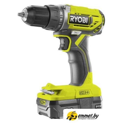 Дрель-шуруповерт Ryobi R18DD2-220S 5133003821 (с 2-мя АКБ, сумка)