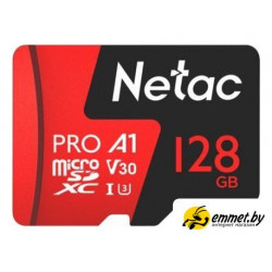 Карта памяти Netac P500 Extreme Pro 128GB NT02P500PRO-128G-R + адаптер