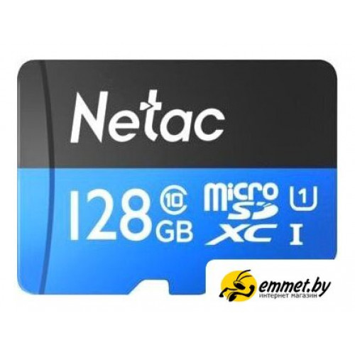 Карта памяти Netac P500 Standard 128GB NT02P500STN-128G-R + адаптер