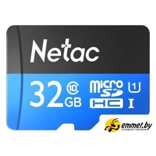 Карта памяти Netac P500 Standard 32GB NT02P500STN-032G-R + адаптер