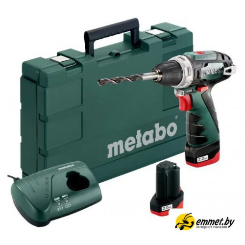 Дрель-шуруповерт Metabo PowerMaxx BS Basic 600080500 (с 2-мя АКБ 2 Ah)