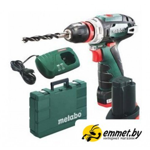Дрель-шуруповерт Metabo PowerMaxx BS Quick Basic 600156500 (с 2-мя АКБ, кейс)