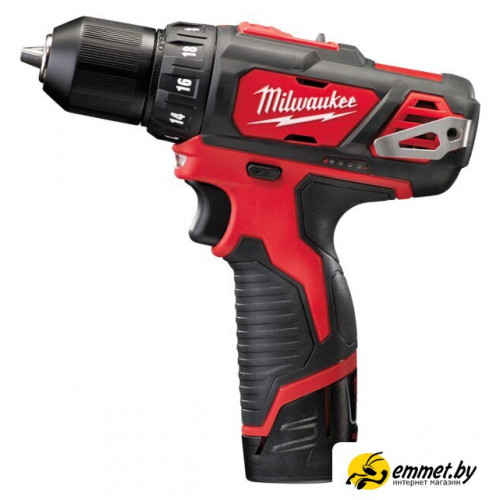 Дрель-шуруповерт Milwaukee M12 BDD-202C 4933441915 (с 2-мя АКБ, кейс)