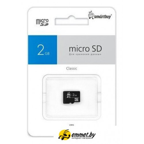 Карта памяти SmartBuy microSD 2 Гб (SB2GBSD-00)