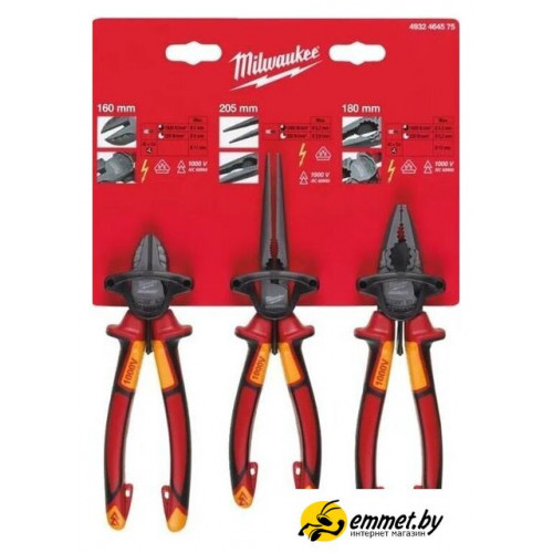 Набор пассатижей Milwaukee 4932464575 (3 предмета)