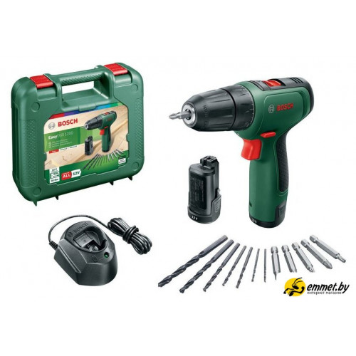 Дрель-шуруповерт Bosch EasyDrill 1200 06039D3007 (с 2-мя АКБ, кейс)
