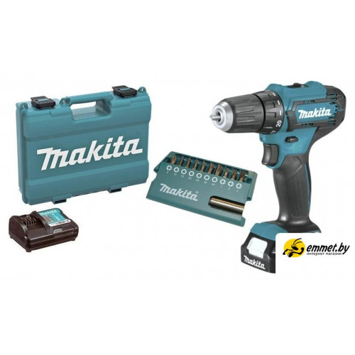 Дрель-шуруповерт Makita DF333DAX13 (с 2-мя АКБ, кейс +набор оснастки)