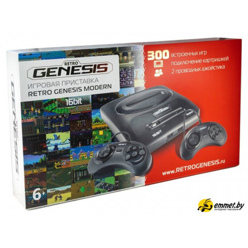Игровая приставка Retro Genesis Modern (2 проводных геймпада, 300 игр)
